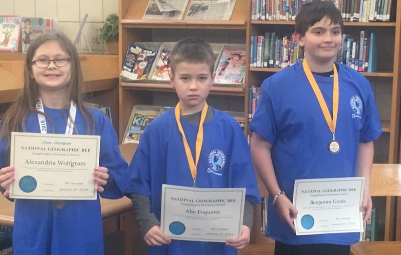 2018 Geography Bee Campbellsport Elementary School